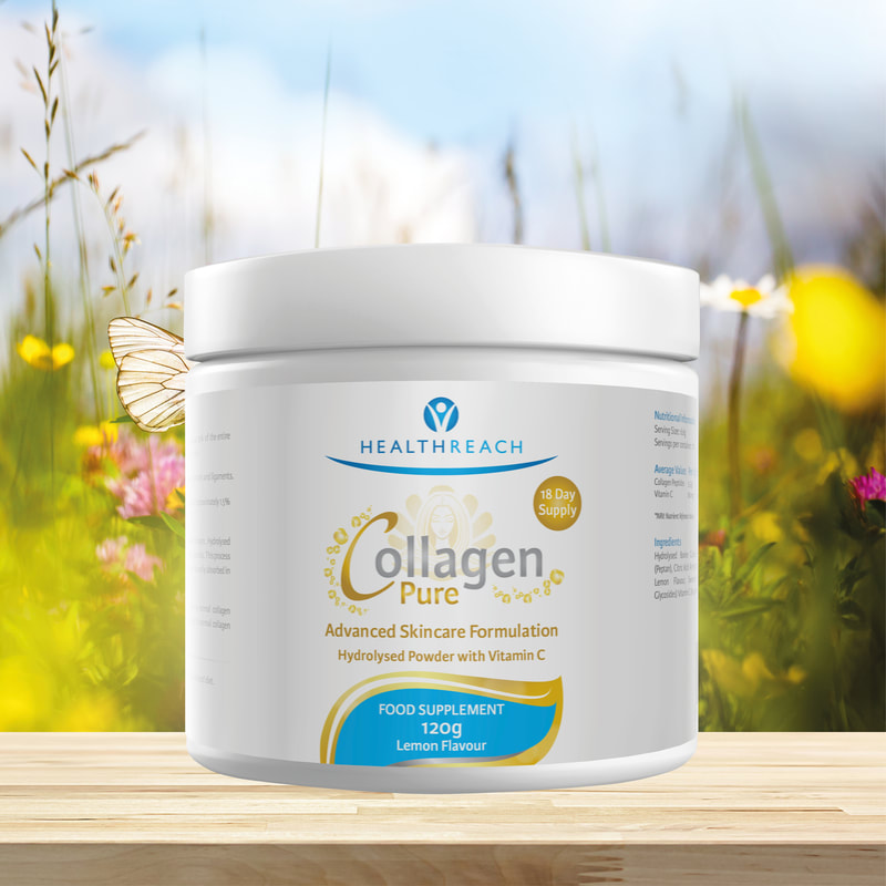 Picture of container full of collagen pure with vitamin c