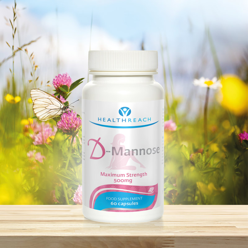 Picture of the container d-mannose maximum strength 500mg 60 capsules